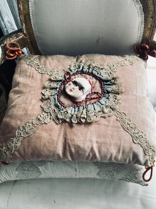 French 1920s boudoir cushion