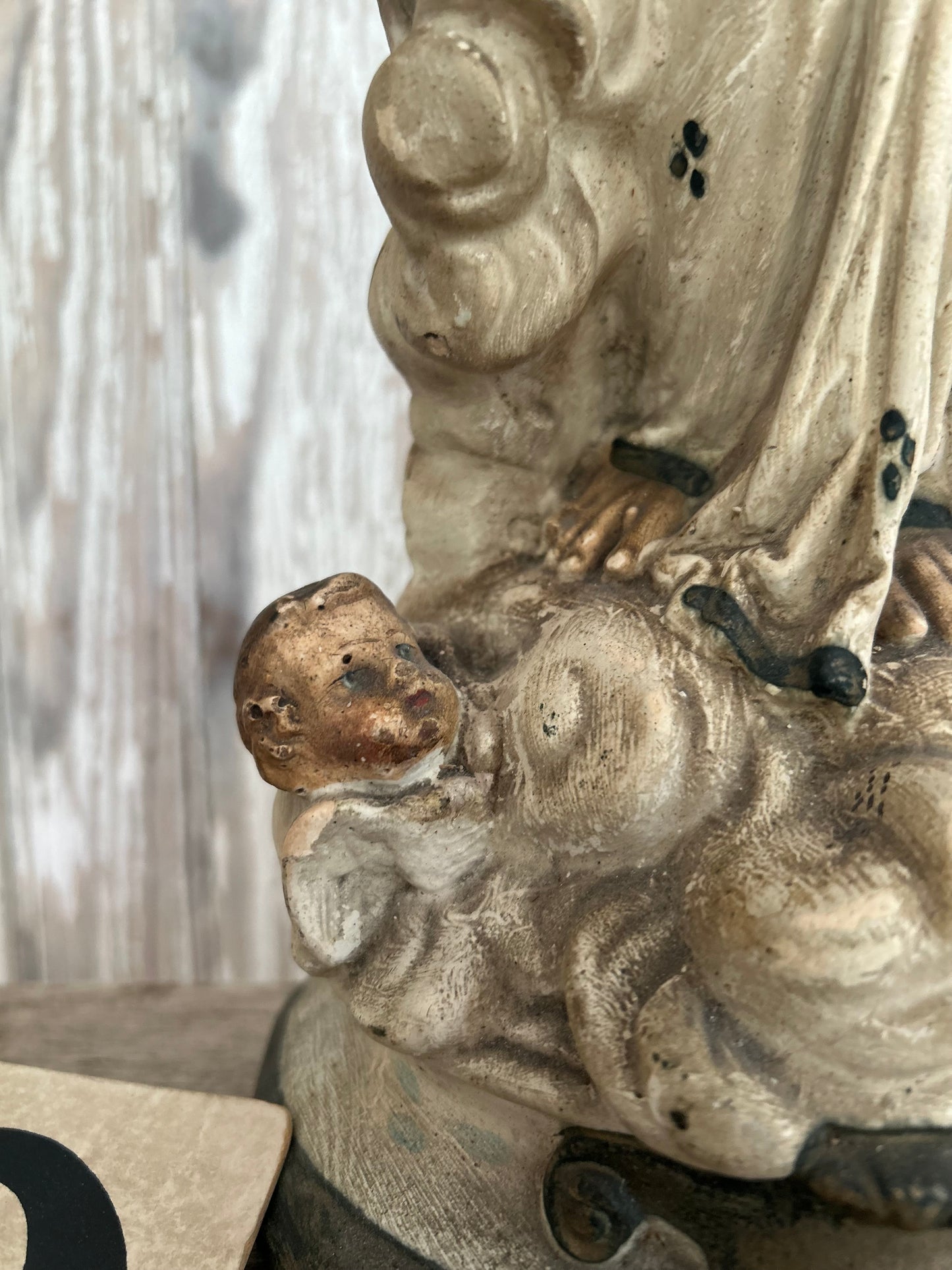 A stunning Madonna and child religious statue.