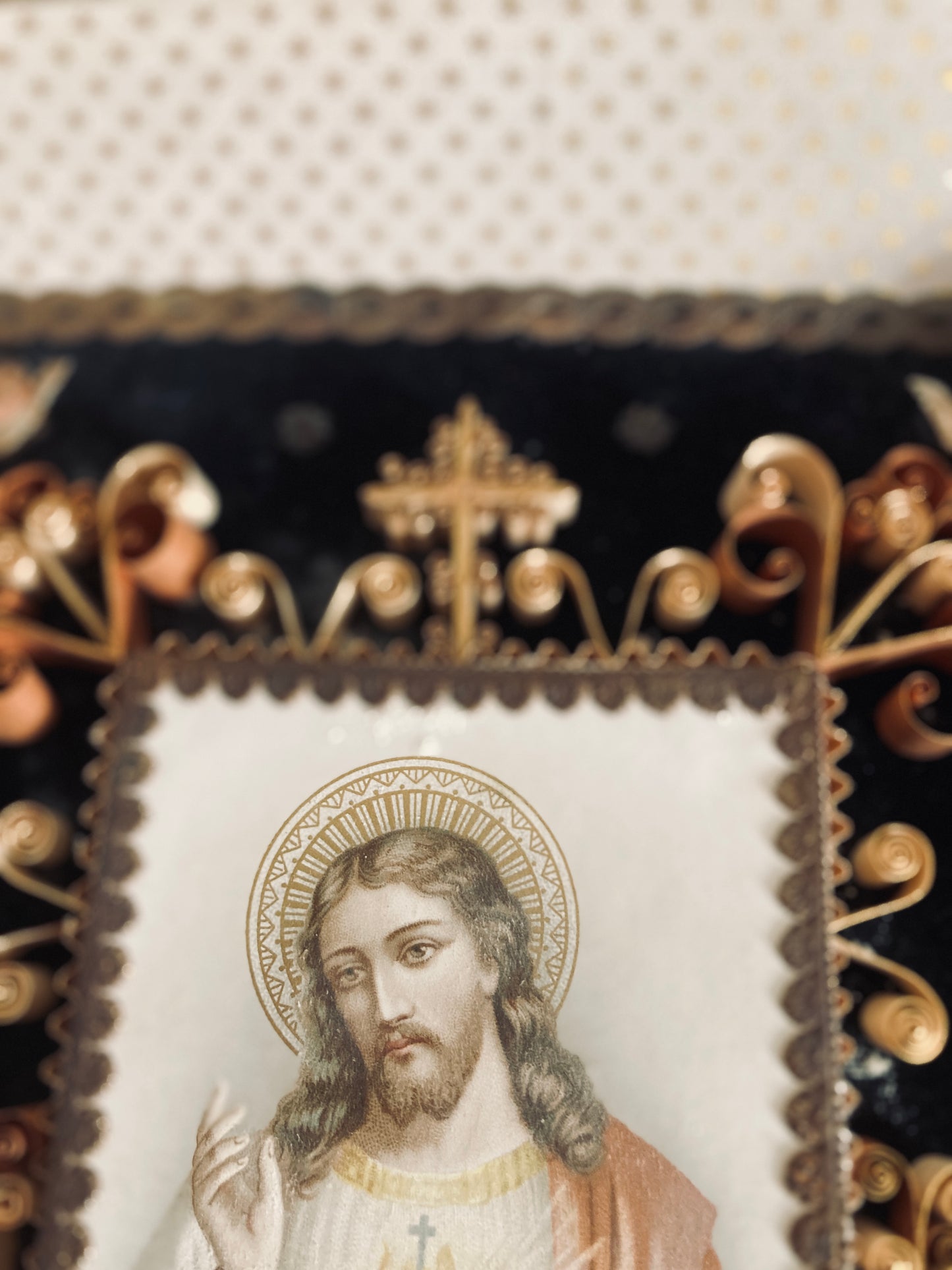 Antique french glorious religious reliquary.