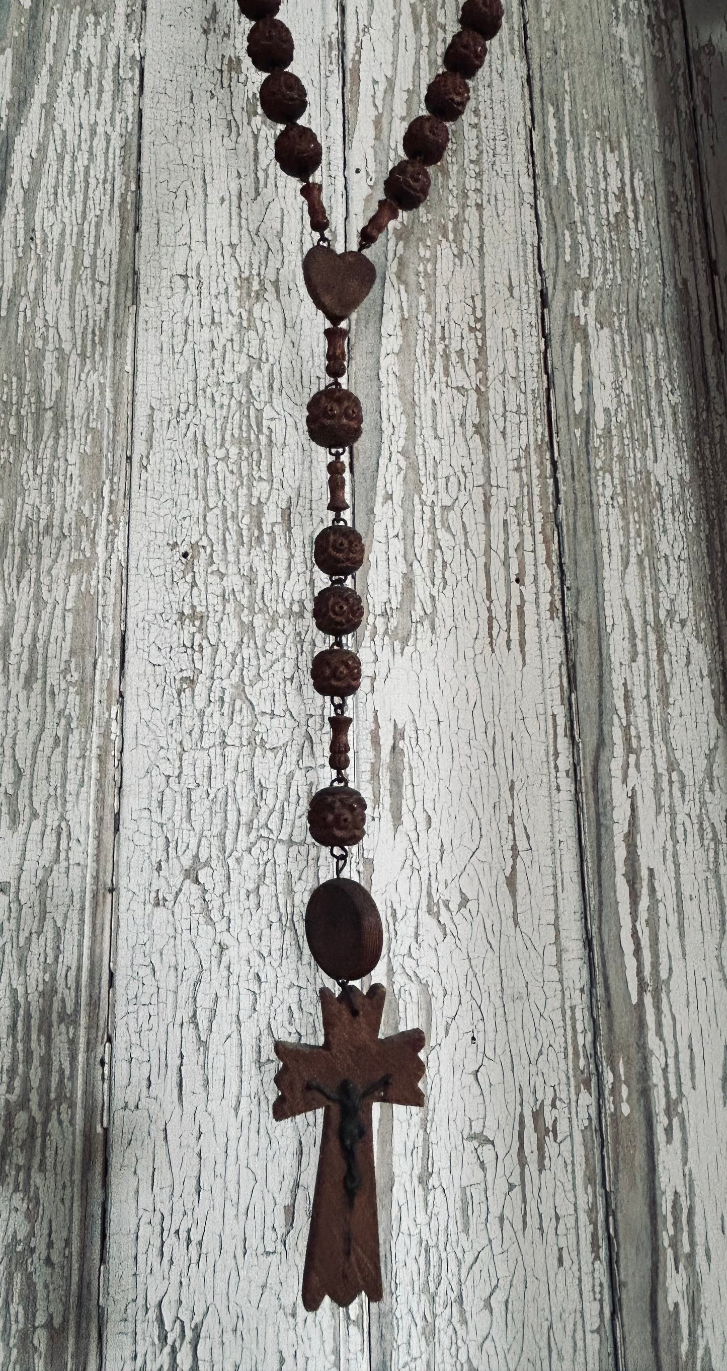 Antique french religious large rosary.
