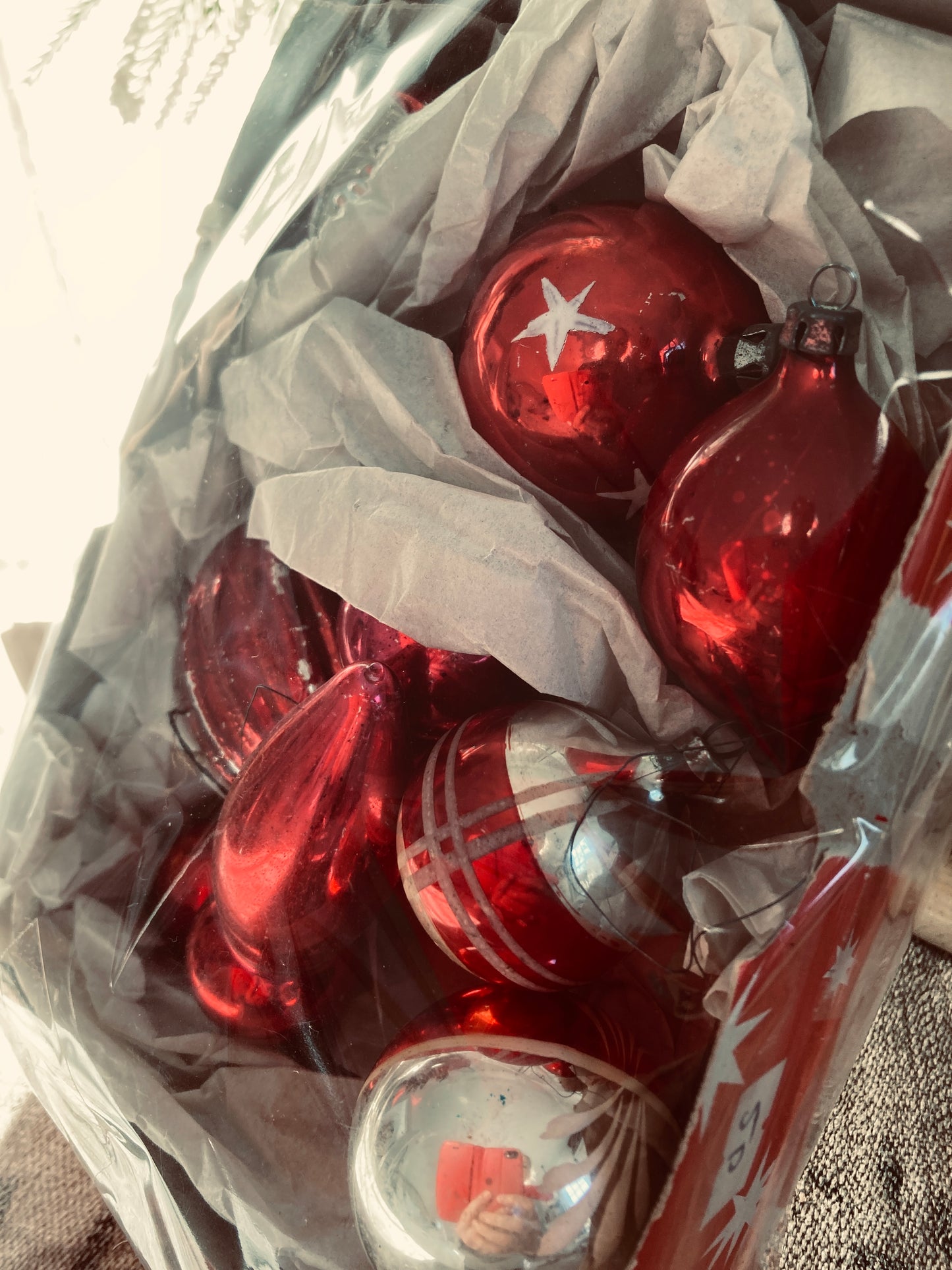 Vintage Christmas baubles