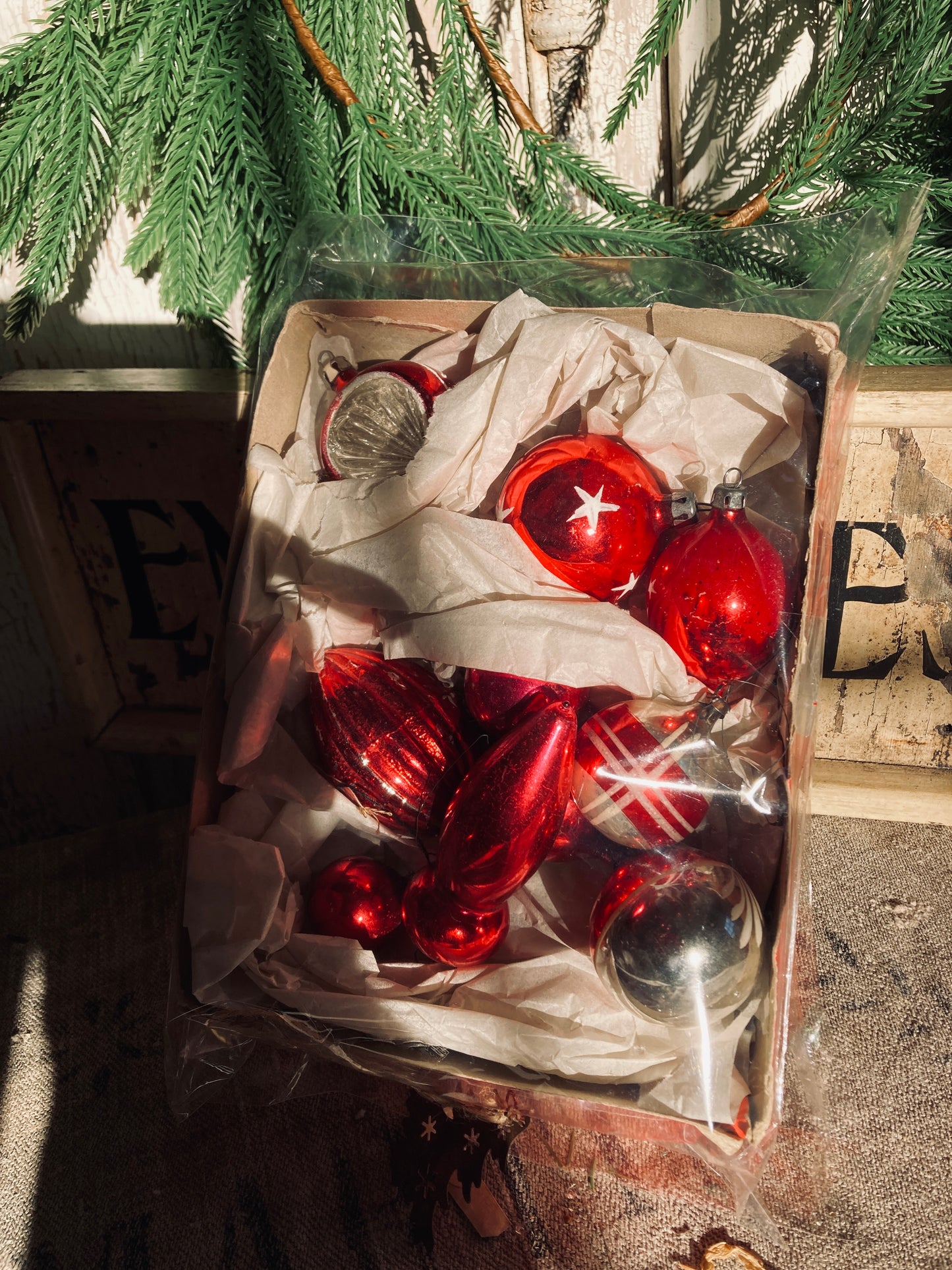 Vintage Christmas baubles