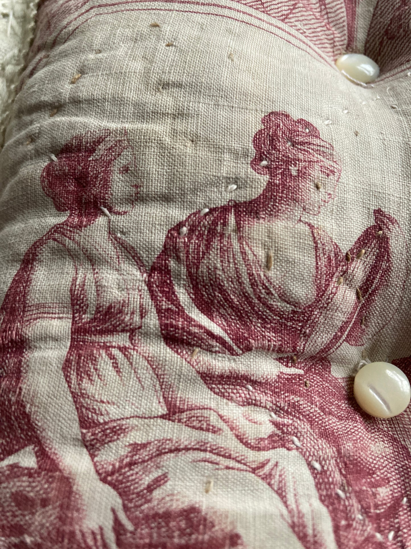 Antique french toile and lavender filled. No 4.