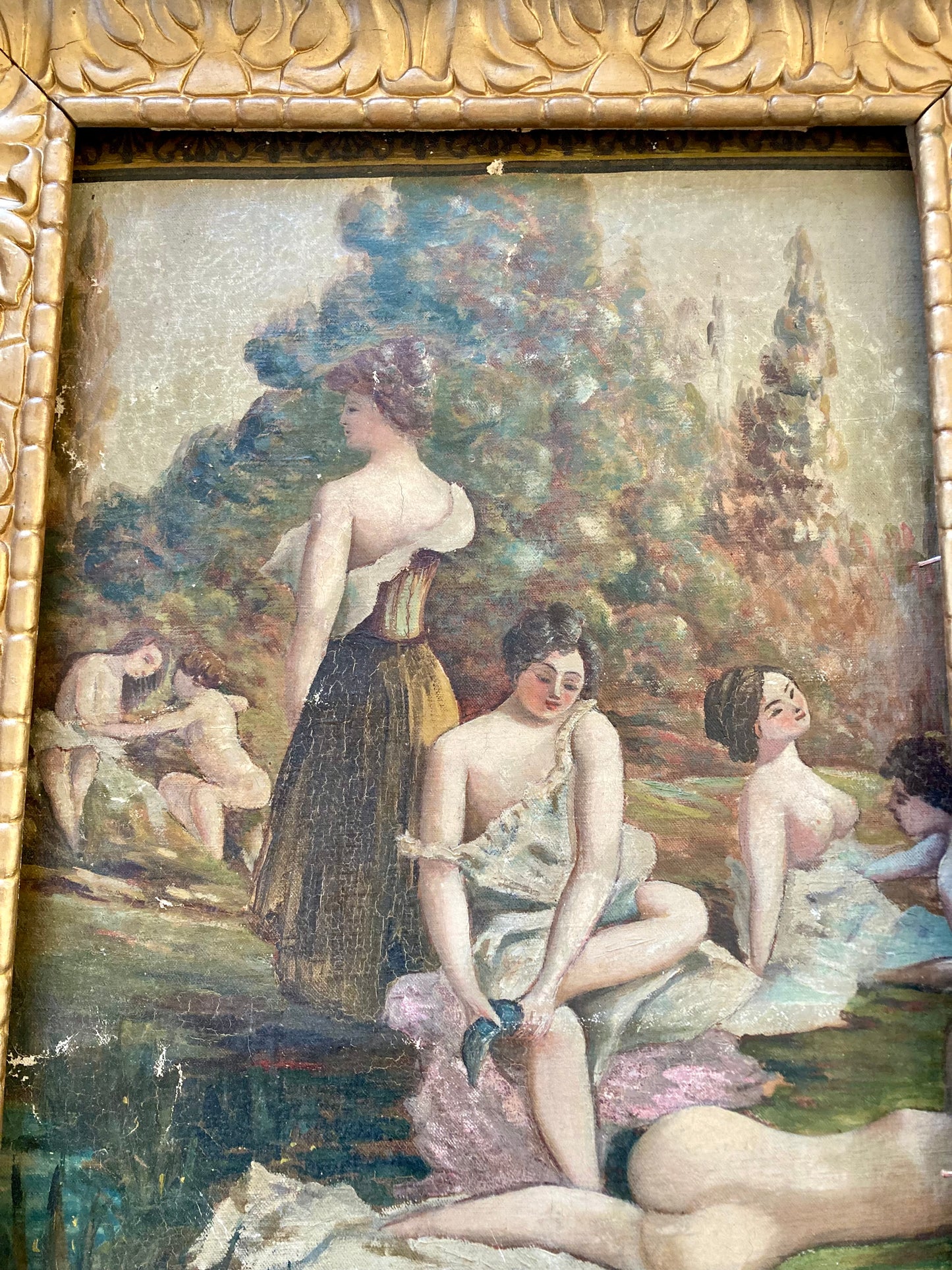 La Belle Epoque French nudes oil on canvas. 1912