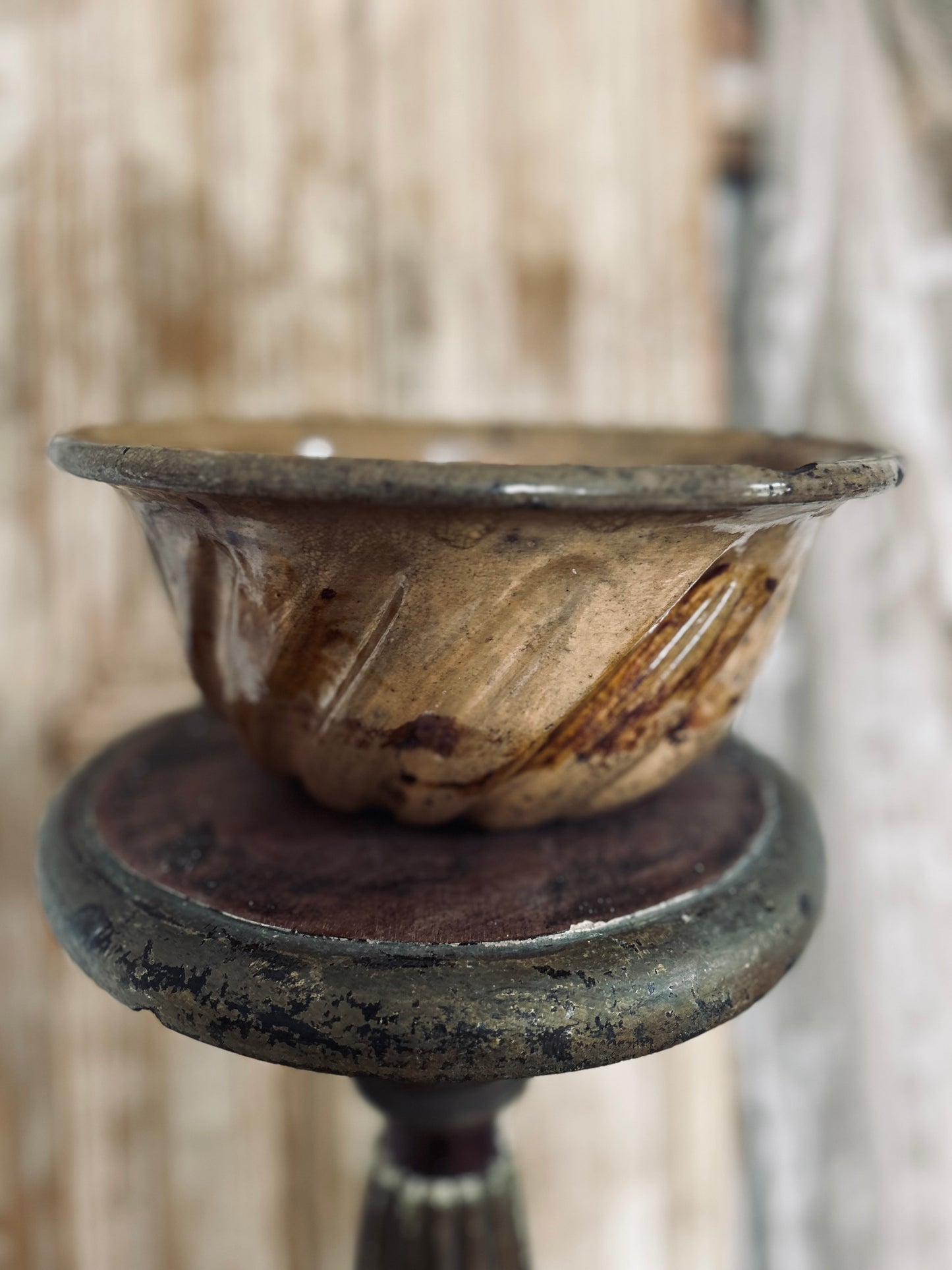 Antique rustic glazed french baking mold
