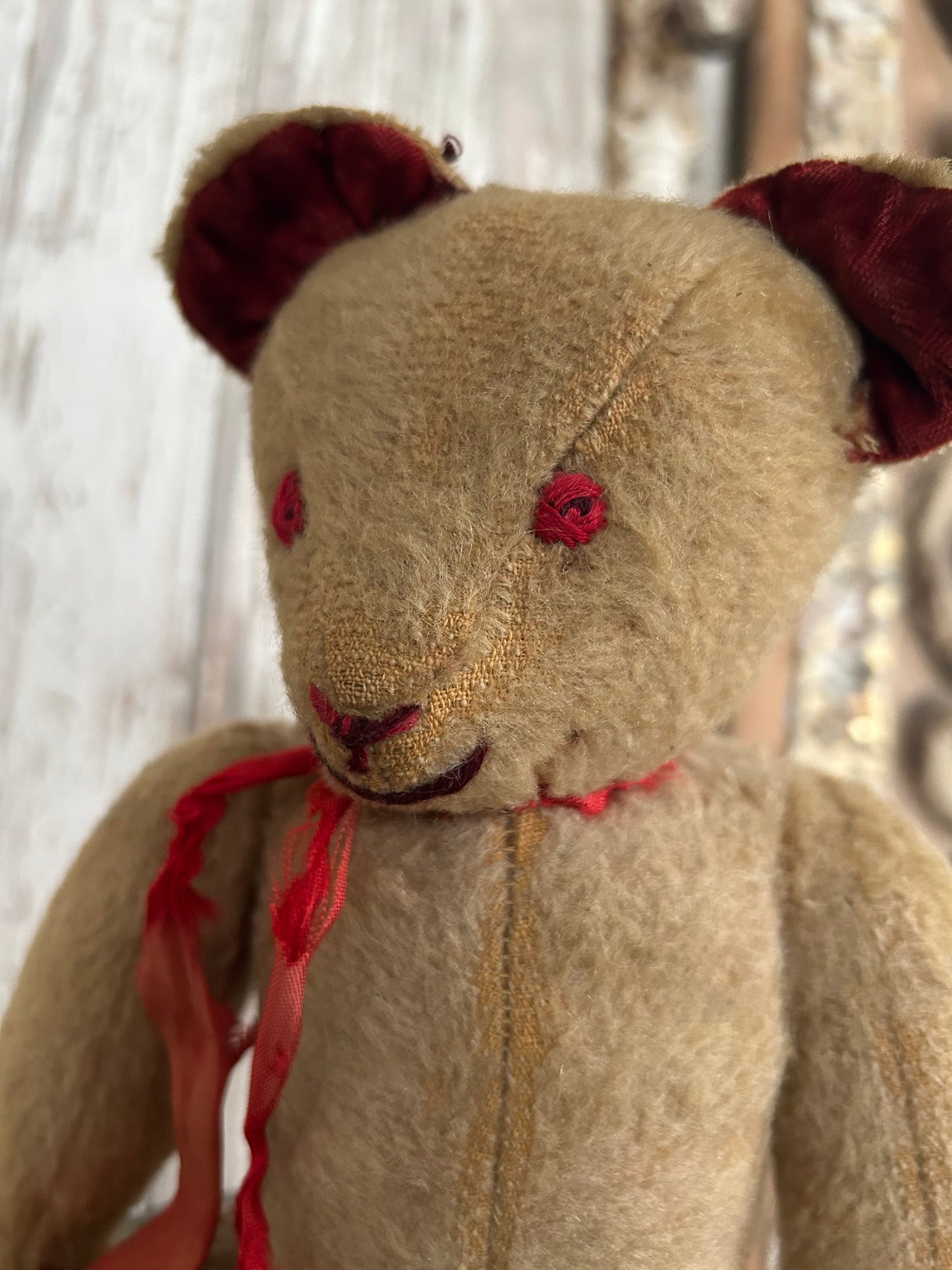 Vintage teddy bear, Mr Rouge