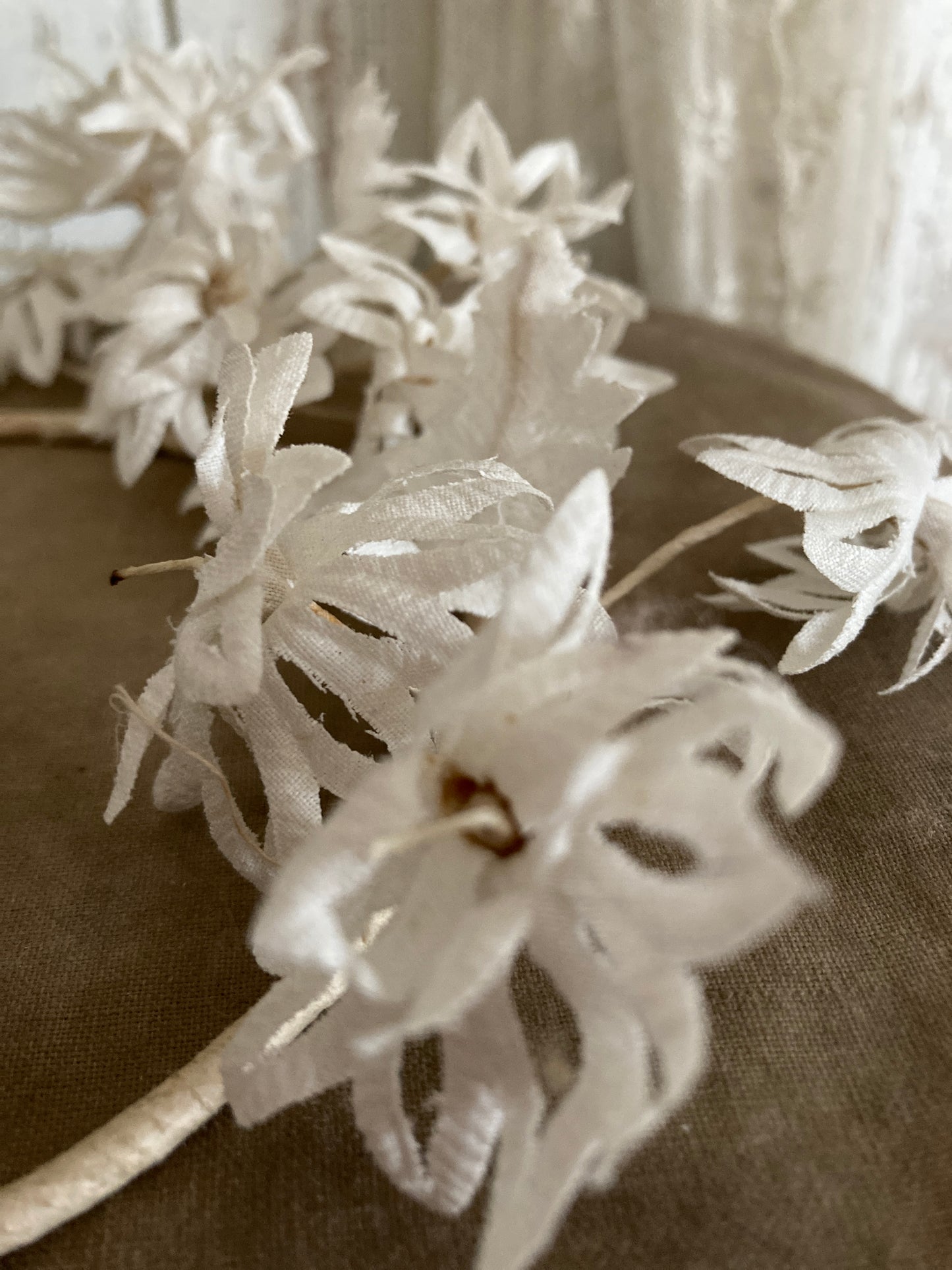 1910s antique french flower crown.