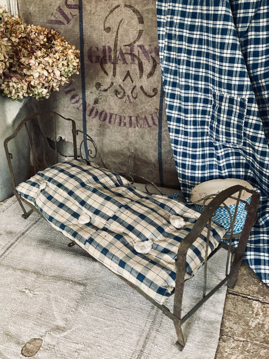 Charming miniature french day bed and mattress.