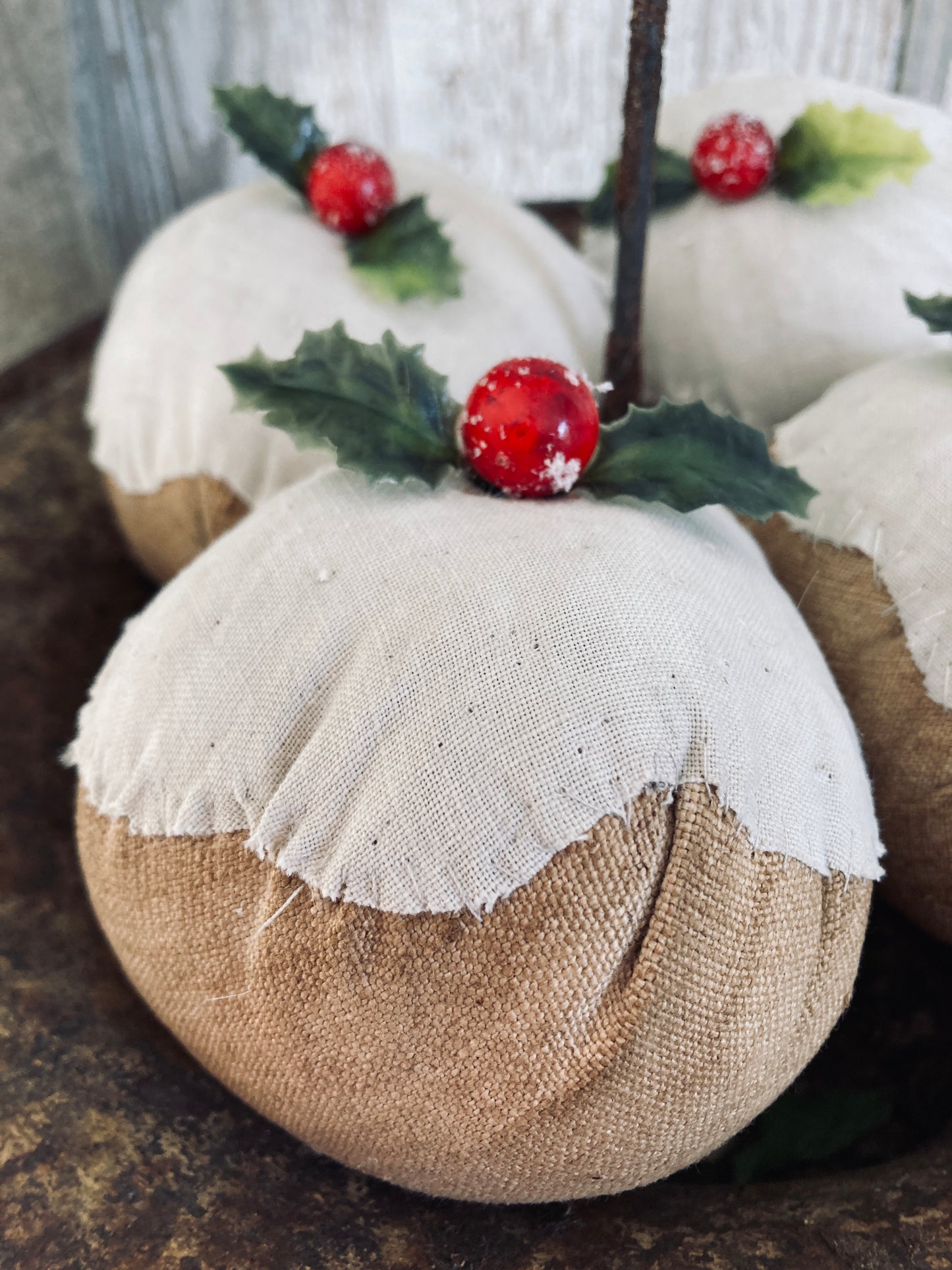Christmas plum puddings