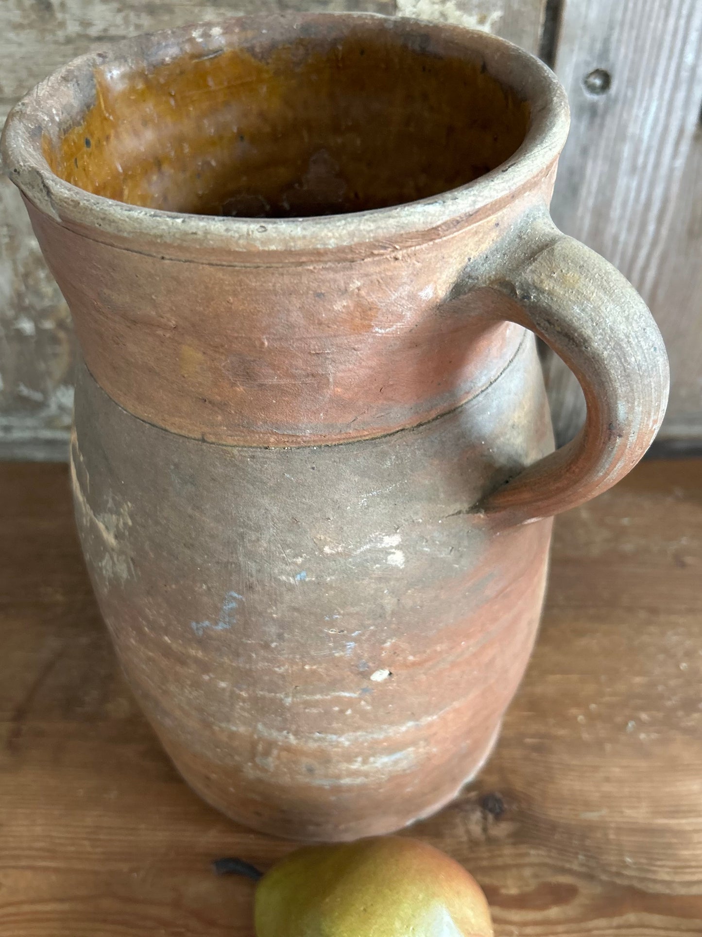 Large french terracotta water/ cider jug