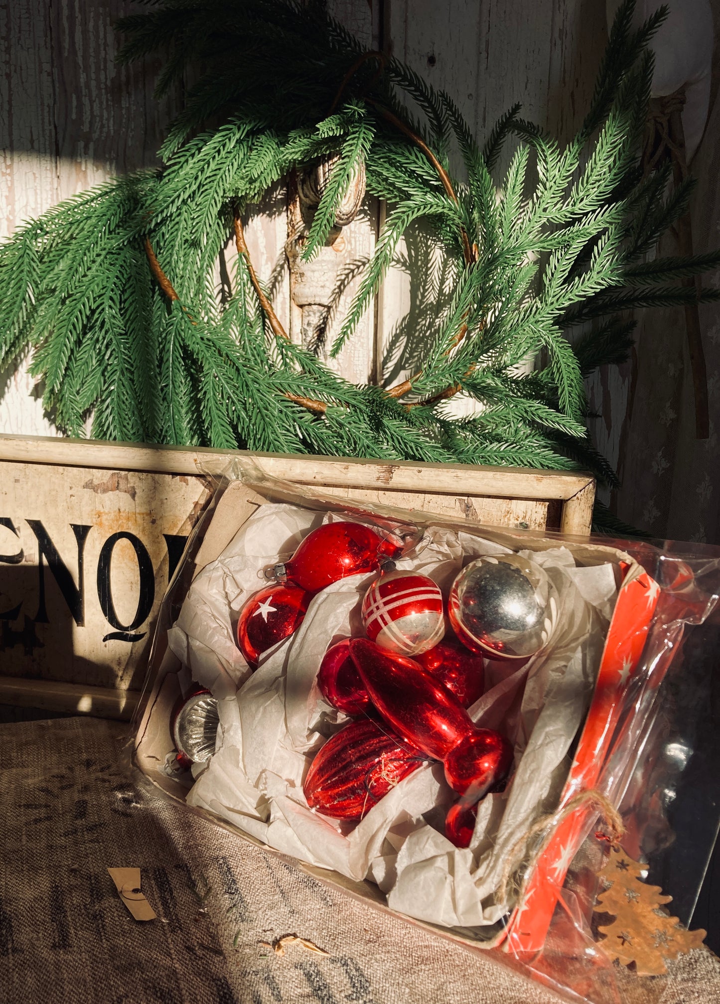 Vintage Christmas baubles