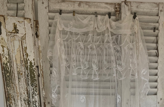 Art nouveau lace panel