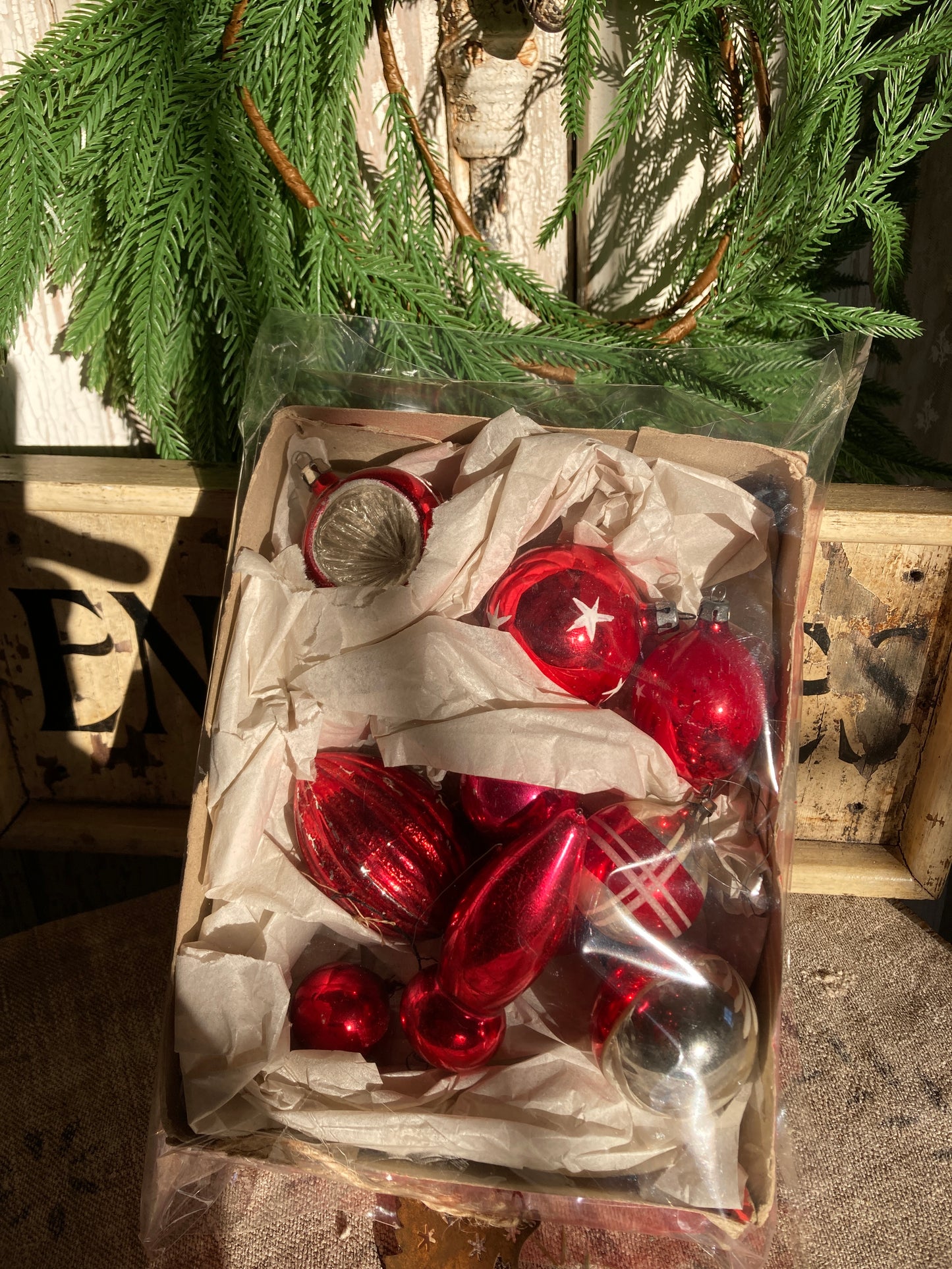 Vintage Christmas baubles
