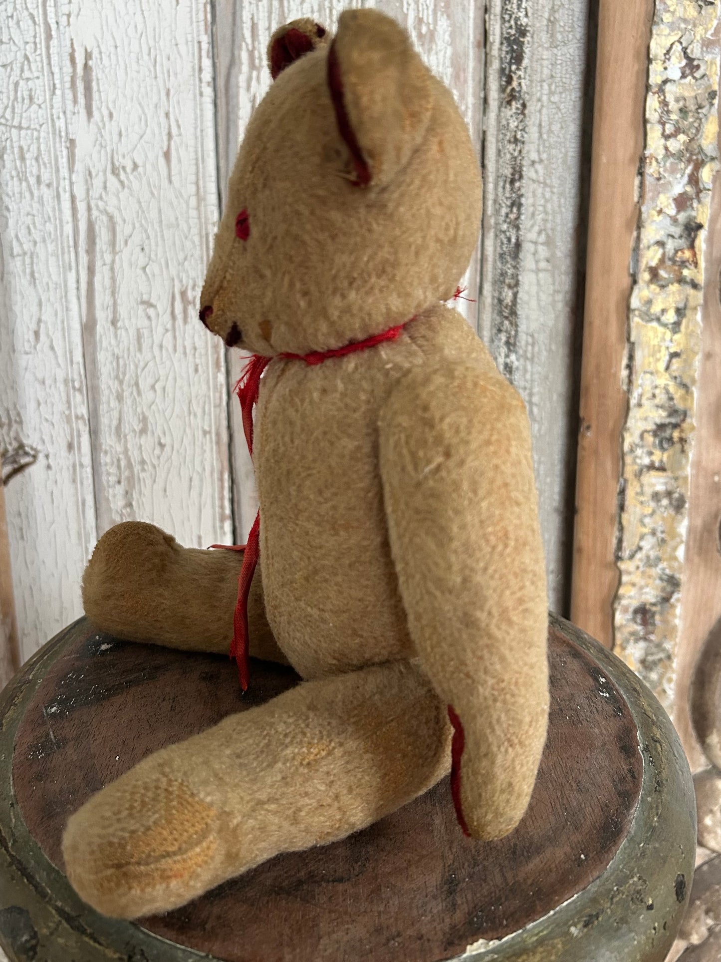 Vintage teddy bear, Mr Rouge