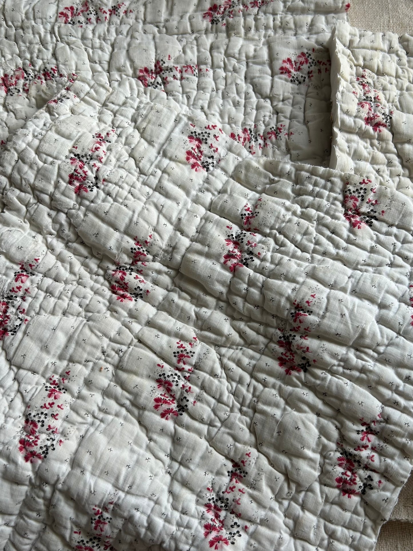 Nineteenth century french quilt pieces
