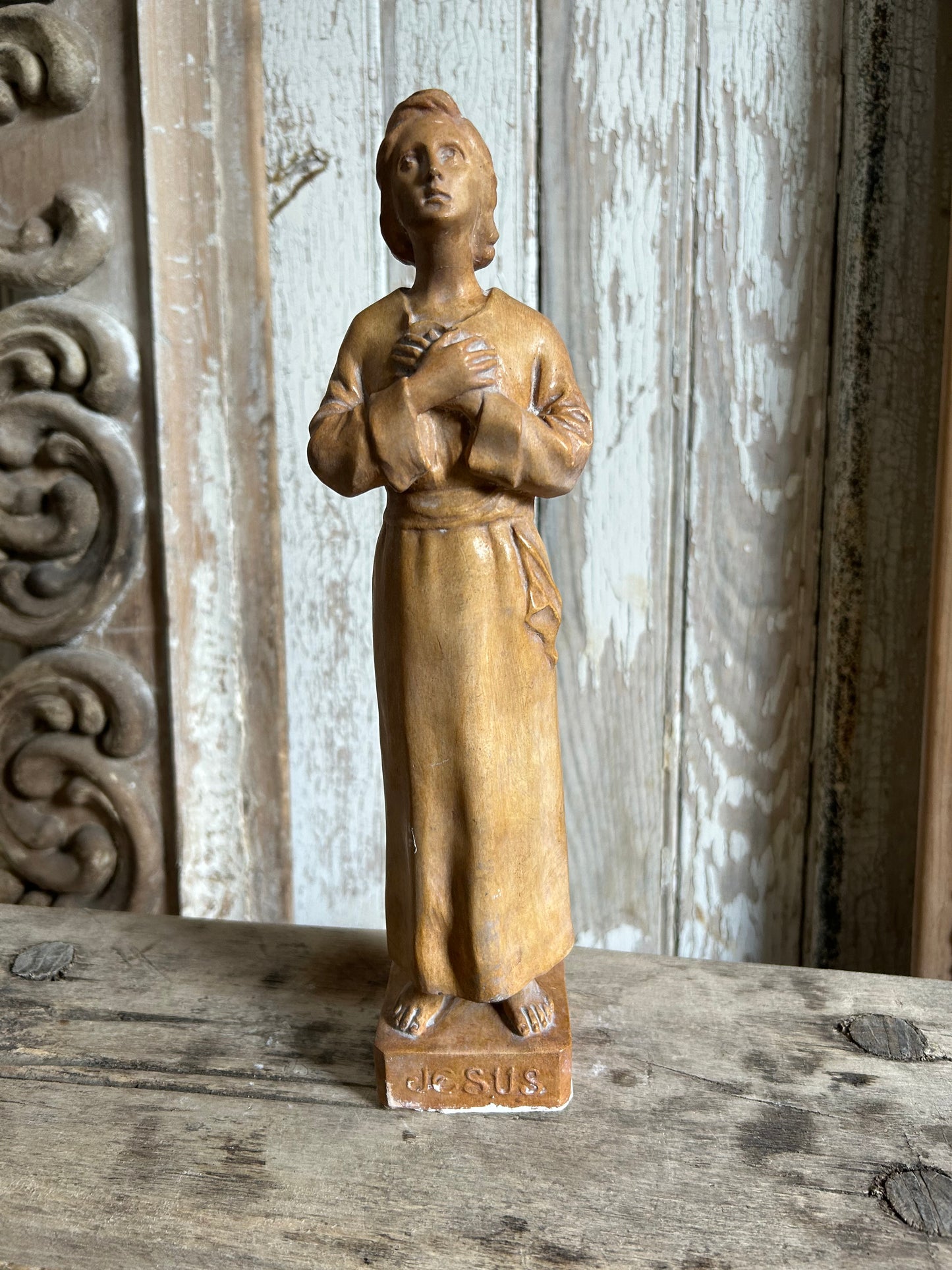Antique french religious figure.