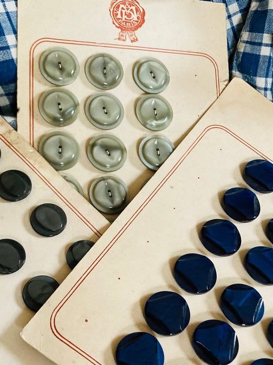 Vintage mix of french buttons.