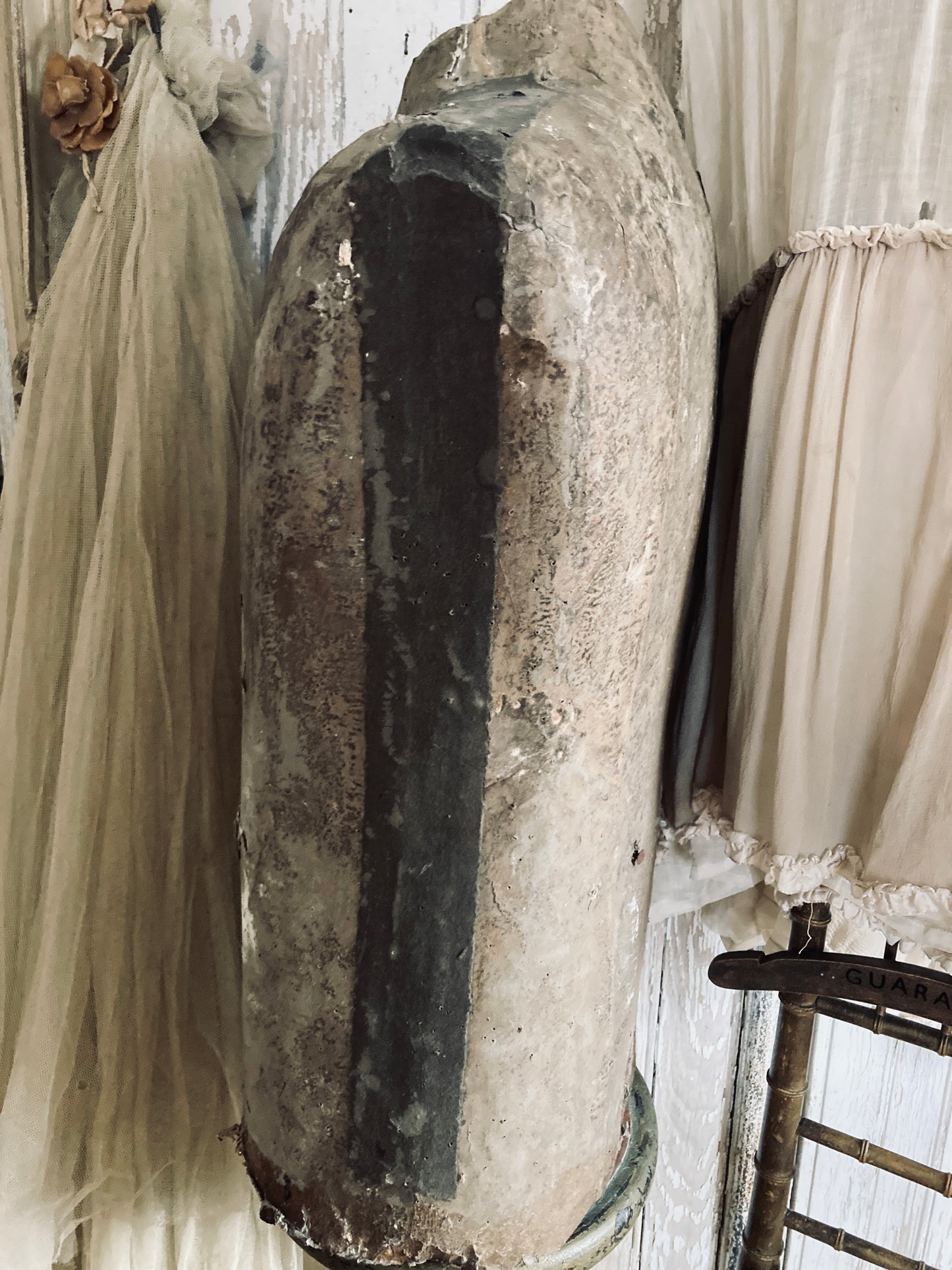Shabby old mannequin top