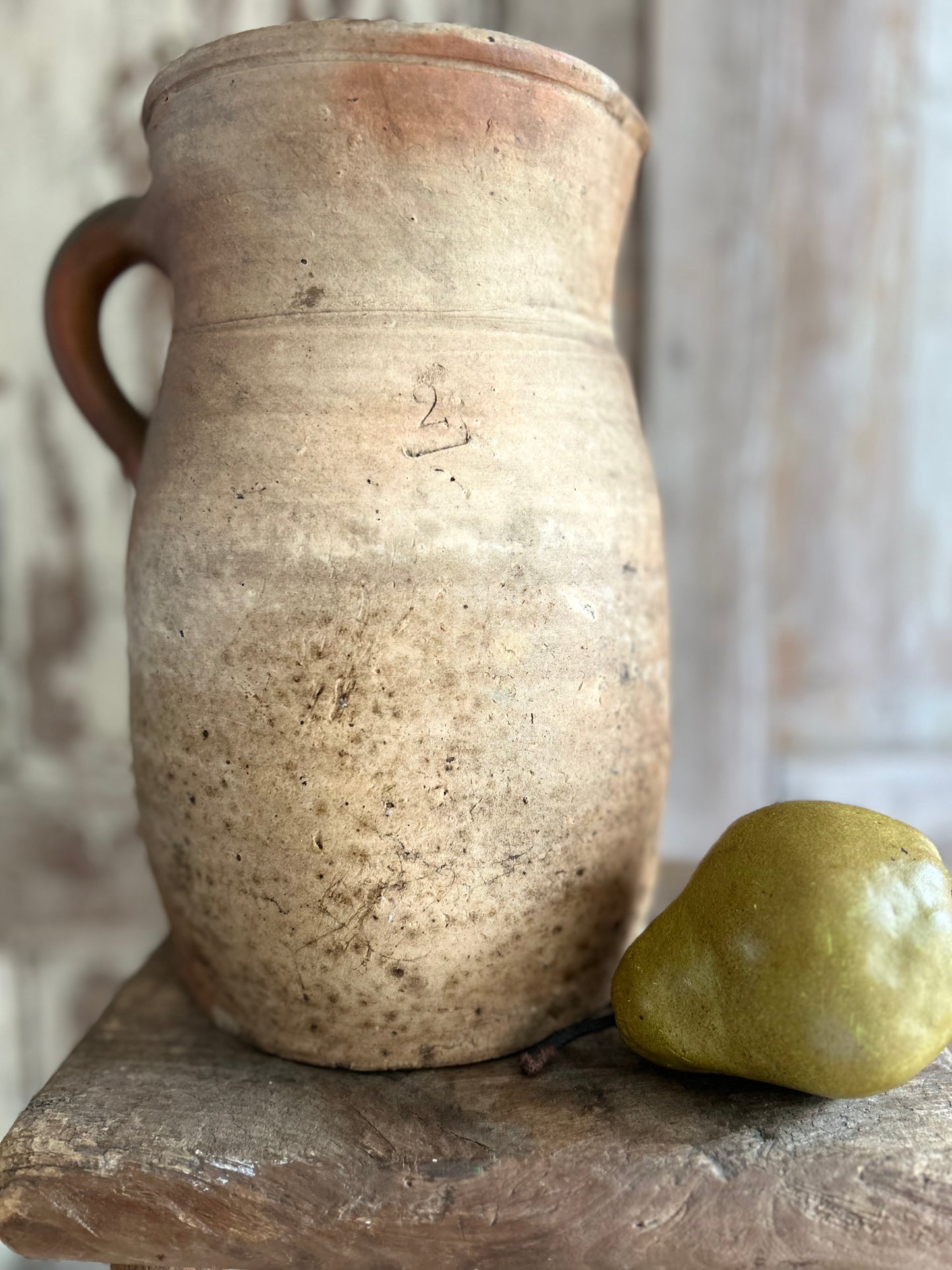 Large french terracotta water/ cider jug