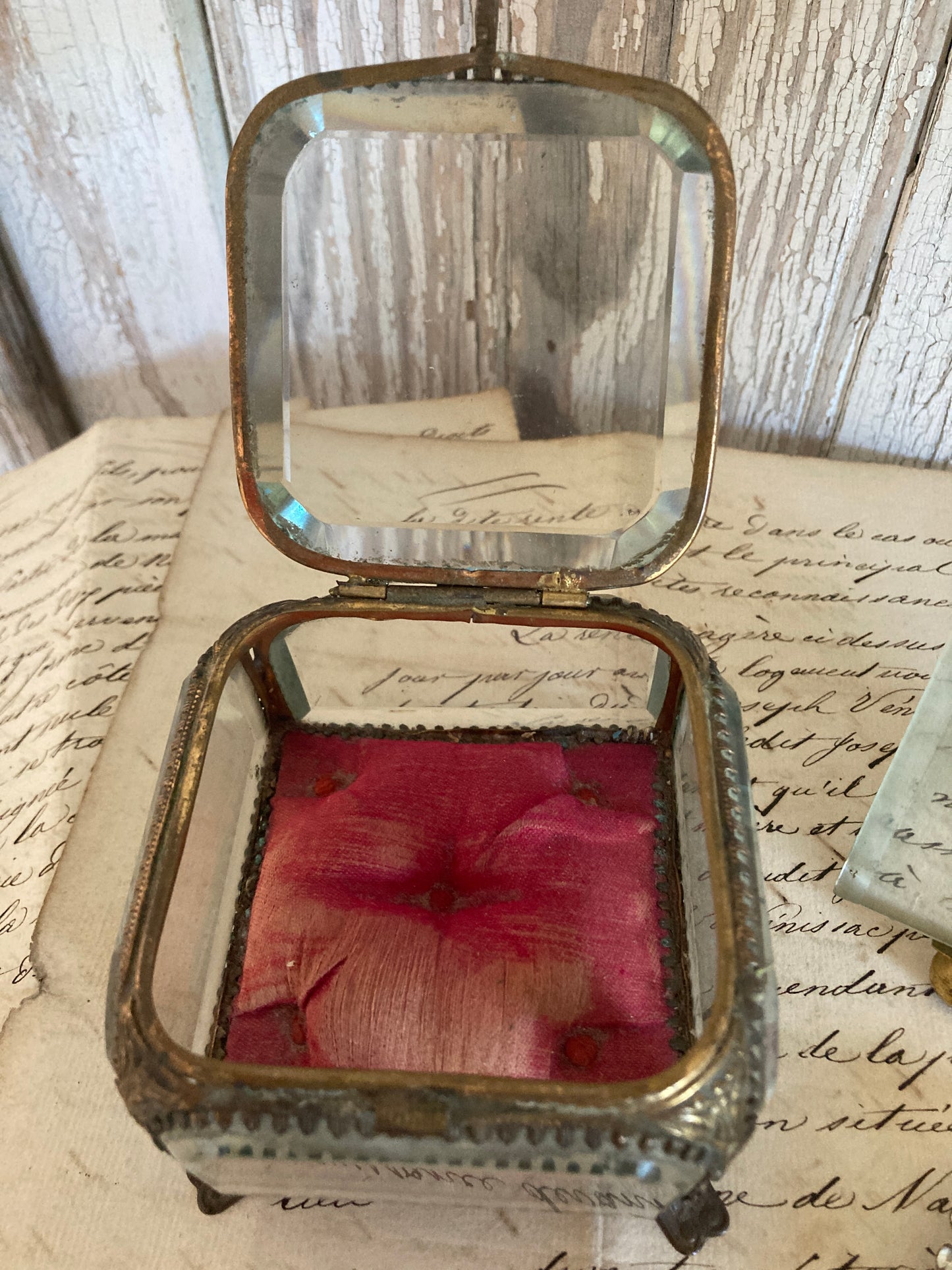 Nineteenth century square french casket.