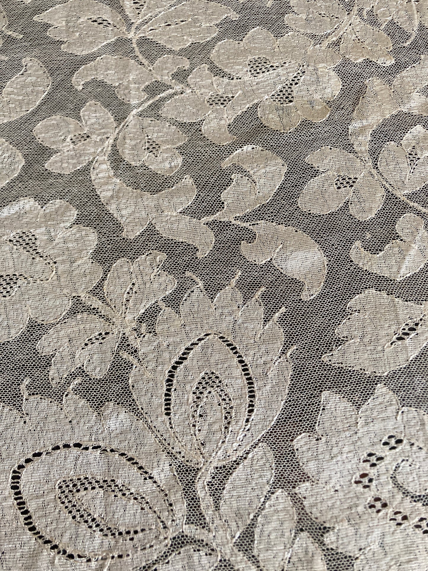 Stunning antique blonde lace shawl