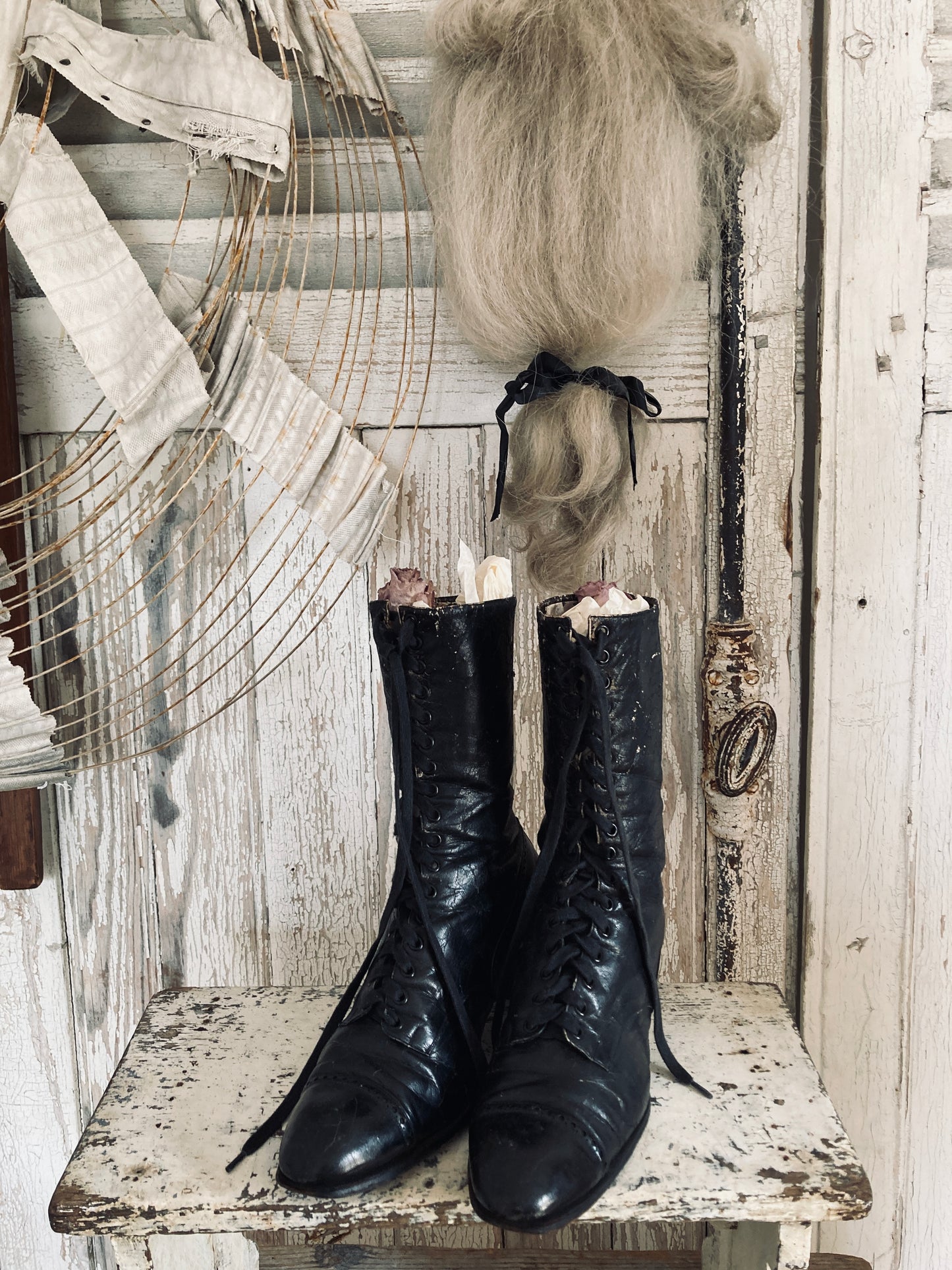 Victorian boots.