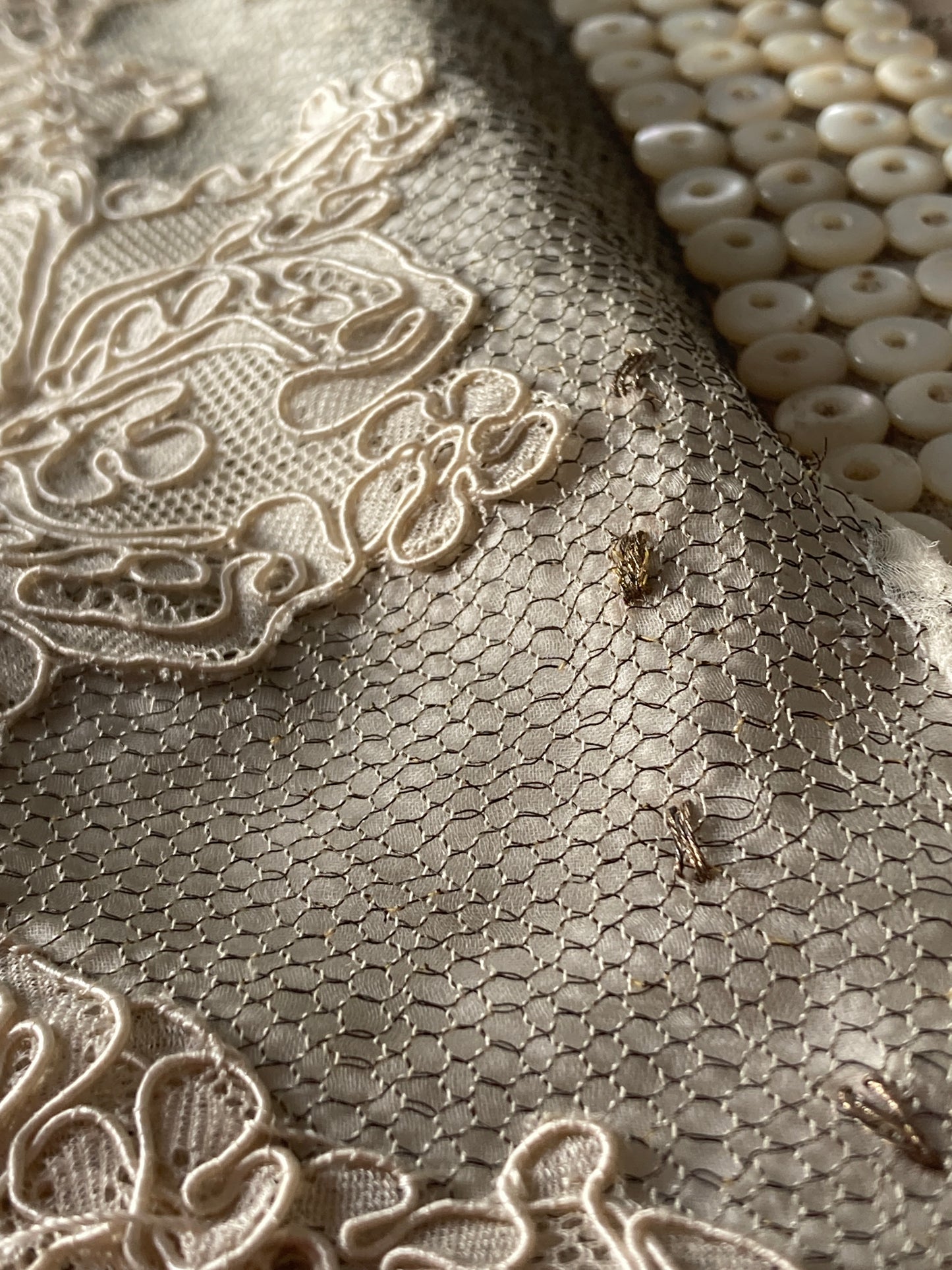 French metal wirework lace collar