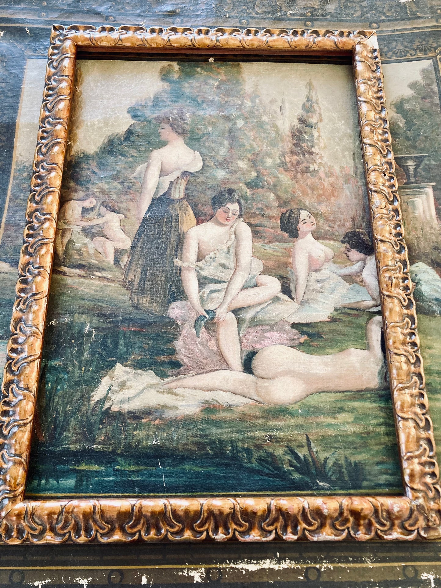 La Belle Epoque French nudes oil on canvas. 1912