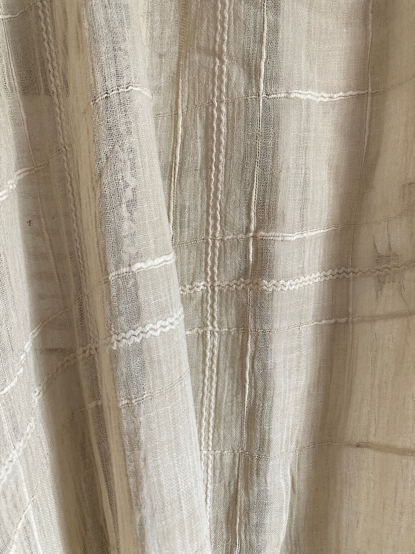 French cafe curtain with divine grape crochet tassels.