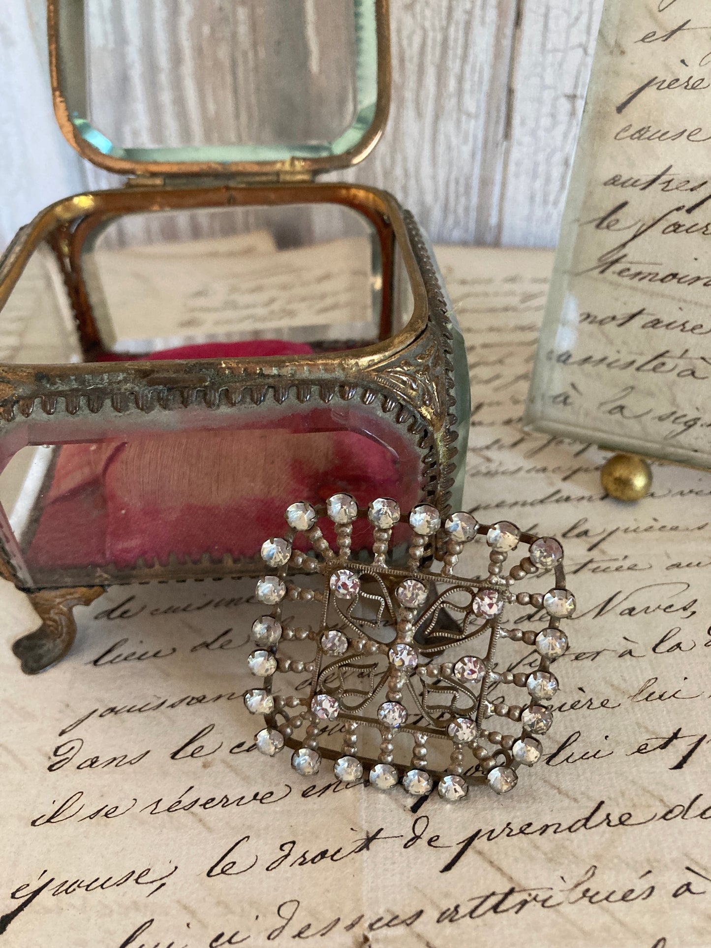 Nineteenth century square french casket.