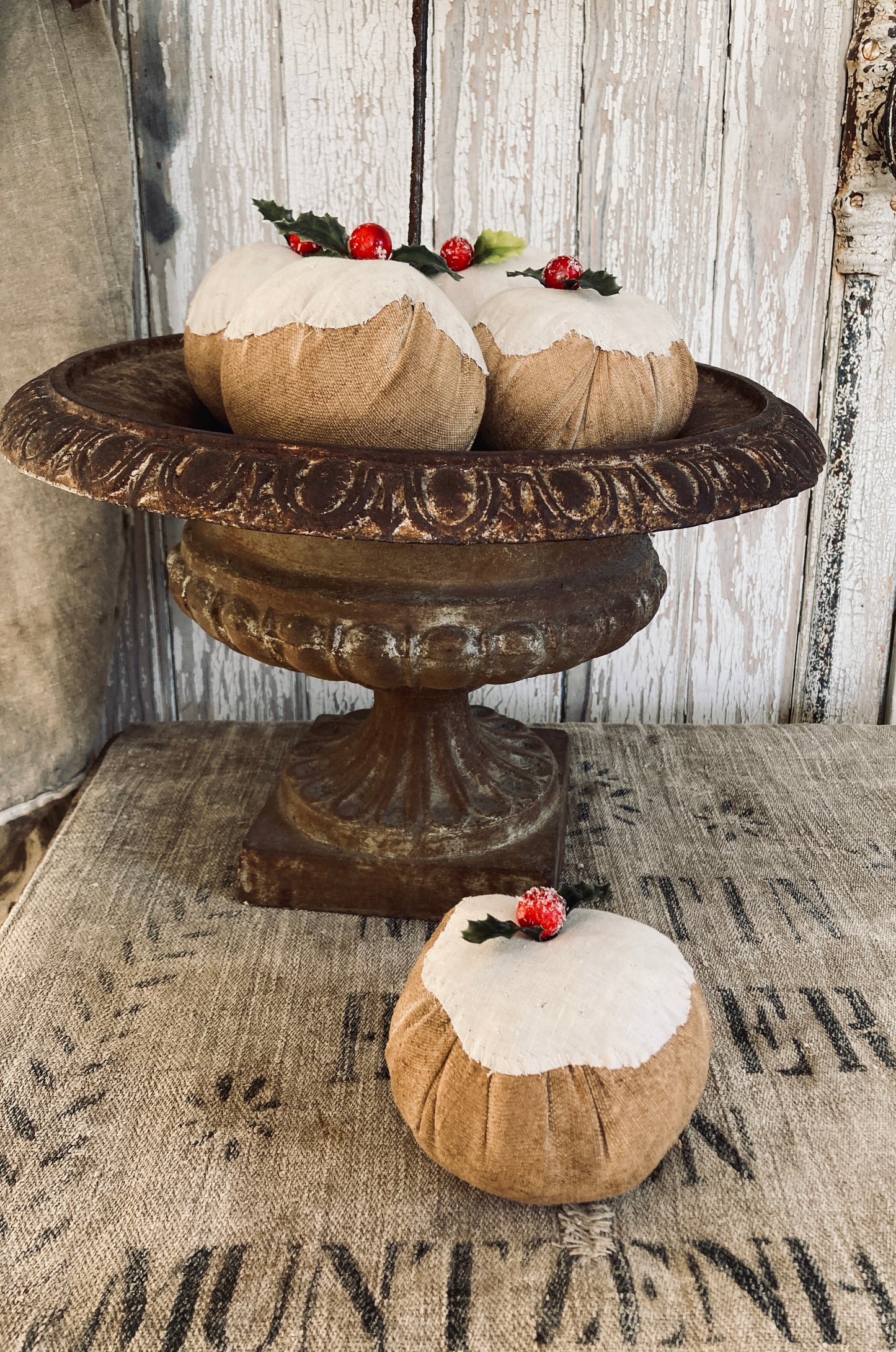 Christmas plum puddings