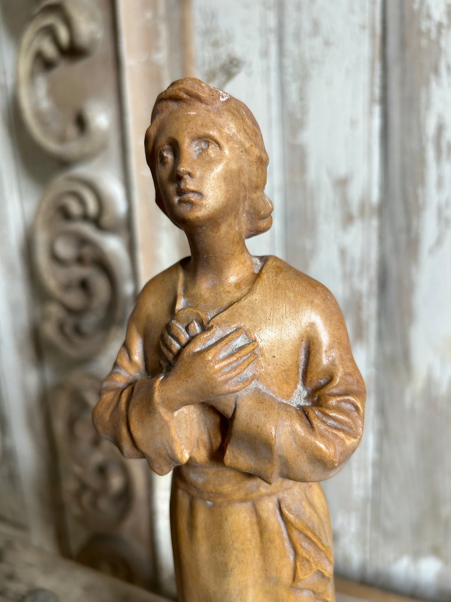 Antique french religious figure.