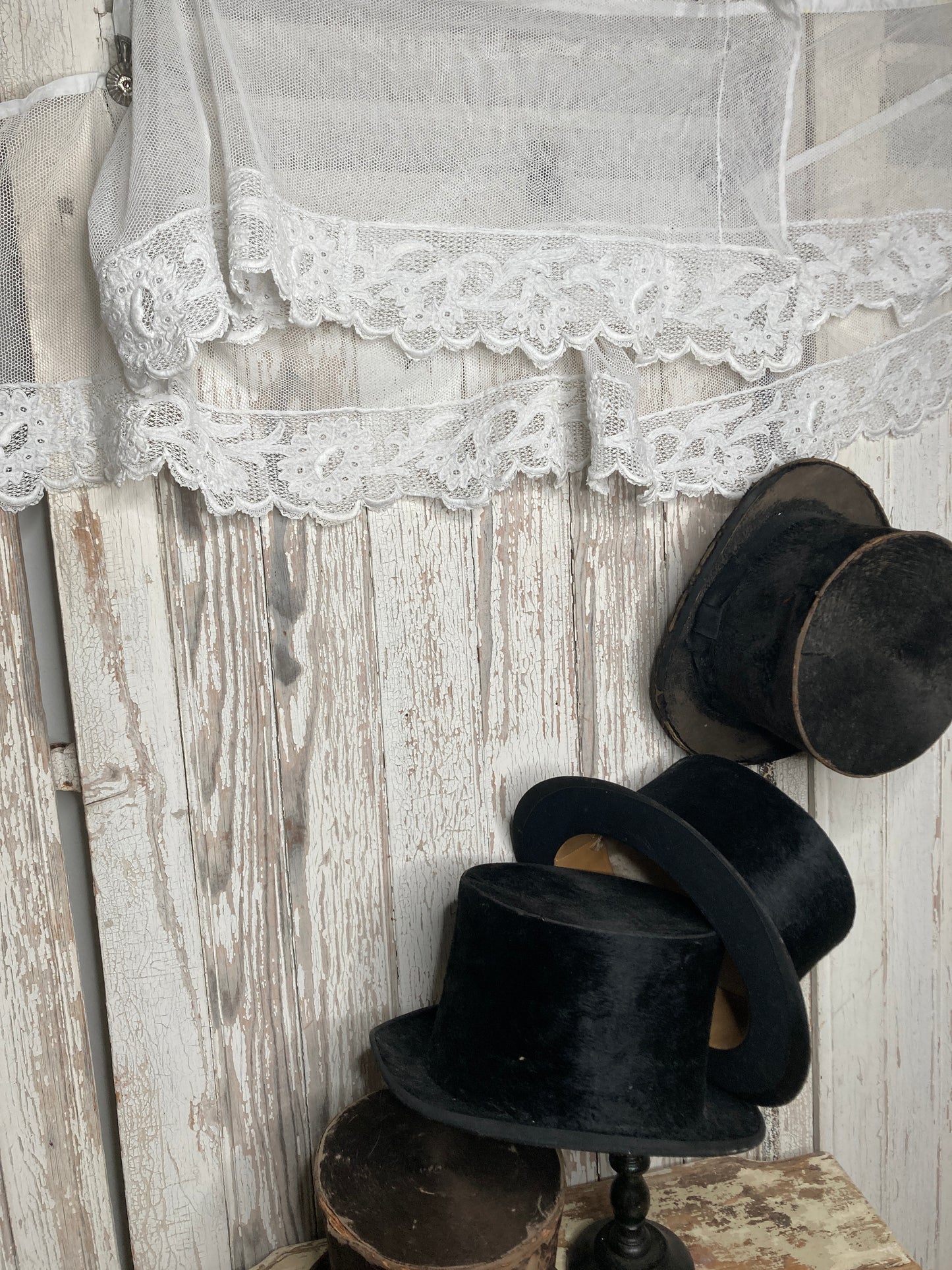 Antique white french panel
